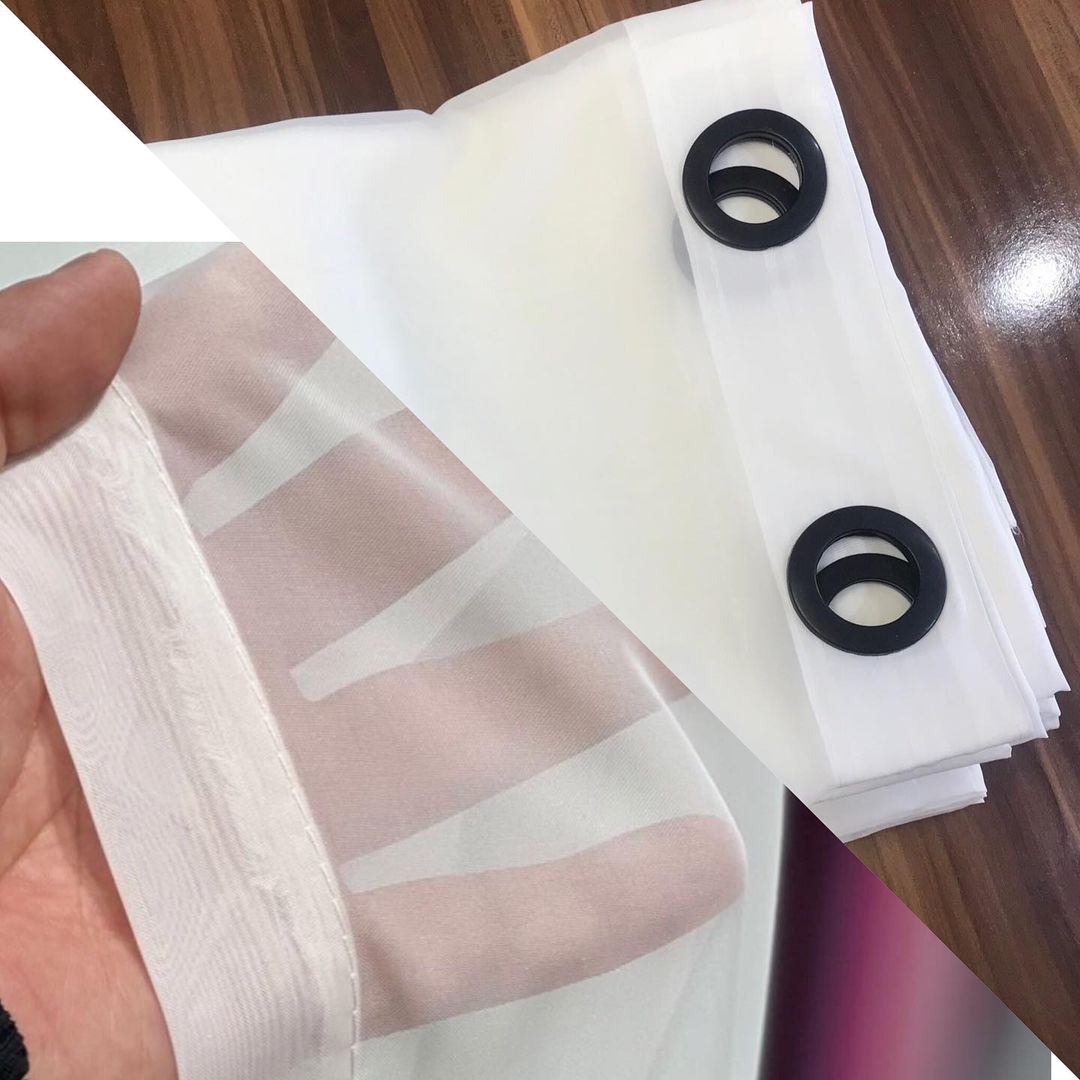 پرده آماده حریر شیری