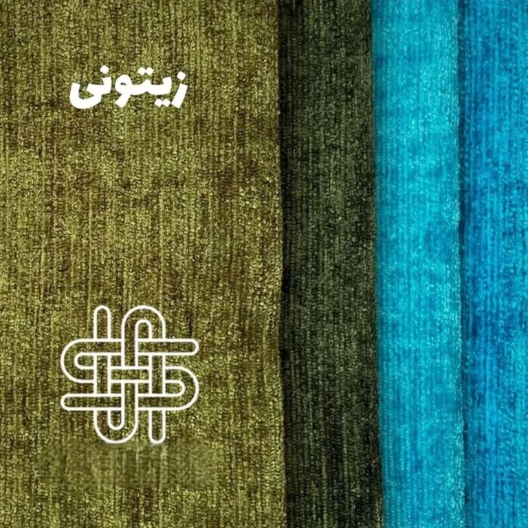 پرده آماده پانچ مخمل شانل سبز زیتونی